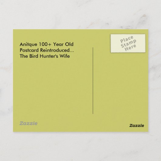 はがきアンティーク再紹介鳥狩人妻 ポストカード (裏面)
