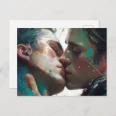 はがきキスをする ポストカード (正面/裏面)