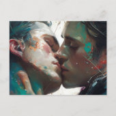 はがきキスをする ポストカード (正面)