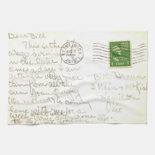 はがきキッチンタオル キッチンタオル (横)