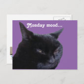 はがきキャット月曜日ムード ポストカード (正面/裏面)