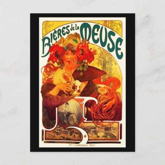 はがきクラシックミュシャ/ヴィンテージアート21 ポストカード (正面)