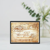 はがきクラシックヴィンテージ/レオナルドダヴィンチ3 ポストカード (スタンド正面)