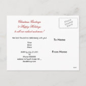 はがきクリスマスメリークリスマスハッピーホリデー シーズンポストカード (裏面)