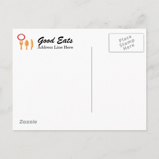 はがきテンプレートカジュアルダイニイタリアンング ポストカード (裏面)