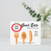 はがきテンプレートカジュアルダイニイタリアンング ポストカード (スタンド正面)