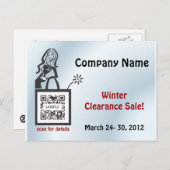 はがきテンプレートショップガール ポストカード (正面/裏面)