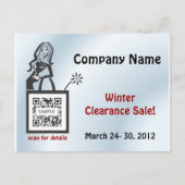 はがきテンプレートショップガール ポストカード (正面)