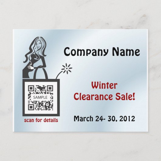 はがきテンプレートショップガール ポストカード (正面)