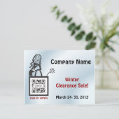 はがきテンプレートショップガール ポストカード (スタンド正面)