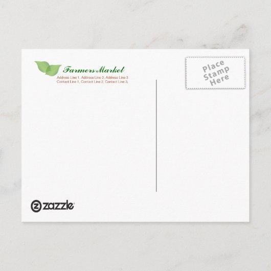 はがきテンプレートファーマーズマーケット ポストカード (裏面)