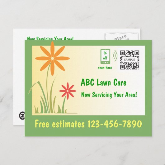 はがきテンプレート気に芝生 ポストカード (正面/裏面)