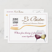 はがきテンプレート素晴らしダイニフランスのング ポストカード (正面/裏面)