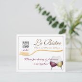 はがきテンプレート素晴らしダイニフランスのング ポストカード (スタンド正面)