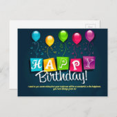 はがきハッピーバースデー ポストカード (正面/裏面)