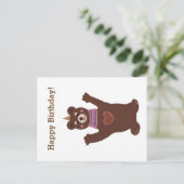 はがきハッピー1歳の誕生日 ポストカード (スタンド正面)