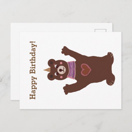 はがきハッピー1歳の誕生日 ポストカード (正面/裏面)