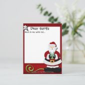 はがきパーソナライズされた – ウィッシュリスト赤 ポストカード (スタンド正面)