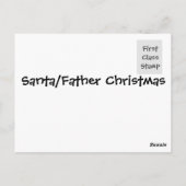 はがきパーソナライズされた – ウィッシュリスト赤 ポストカード (裏面)