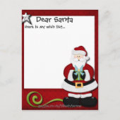 はがきパーソナライズされた – ウィッシュリスト赤 ポストカード (正面)