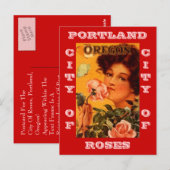 はがきビンテージアンドポートランドオレゴンシティオブバラ ポストカード (正面/裏面)