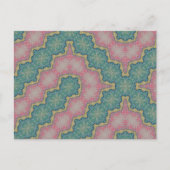 はがきピンクグリーンデザイン抽象芸術 ポストカード (正面)