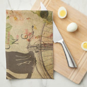 はがきフランスのキッチンタオル キッチンタオル (四つ折り)