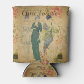 はがきフランスのクーラーボックス 缶クーラー (正面)