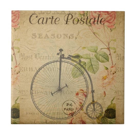 はがきフランスのセラミックタイル タイル (正面)