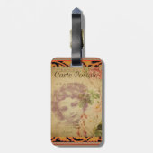 はがきフランスのバッグラベル ラゲッジタグ (裏面縦)