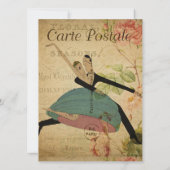 はがきフランスの名刺 招待状 (裏面)