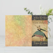 はがきフランスの名刺 招待状 (スタンド正面)