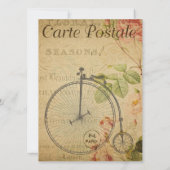 はがきフランスの名刺 招待状 (裏面)