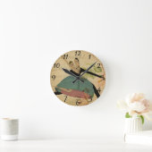 はがきフランスの時計 ラウンド壁時計 (ホーム)