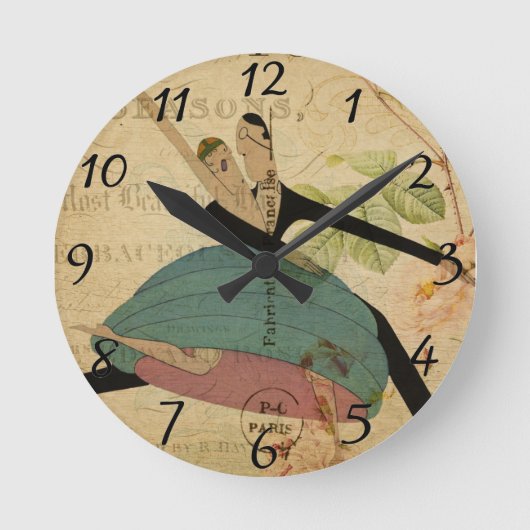 はがきフランスの時計 ラウンド壁時計 (正面)
