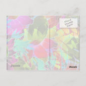 はがきフローラ抽象芸術アートワーク ポストカード (裏面)