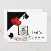 はがきホワイトテディベアフローラ ポストカード (正面/裏面)