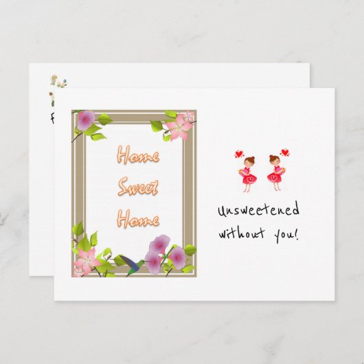 はがきホーム甘いホームあなたが無く甘い！ ポストカード (正面/裏面)
