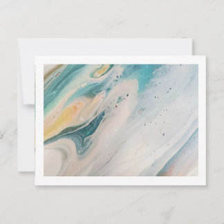 はがきボホブルー4.25インチx 5.6インチ ポストカード