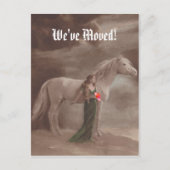 はがきメモリ引っ越しました新しいアドレスホース 案内ポストカード (正面)