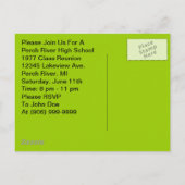 はがきレトロおもしろいクラス懇親会パーティーBash Crowd インビテーションポストカード (裏面)