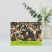 はがきレトロおもしろいクラス懇親会パーティーBash Crowd インビテーションポストカード (スタンド正面)