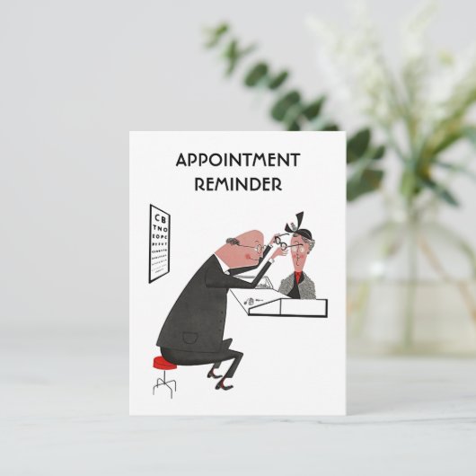 はがきレトロアポイントメントアラームオプトメリスト ポストカード (スタンド正面)