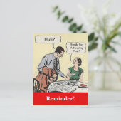 はがきレトロカップルアポイントメントアラーム ポストカード (スタンド正面)