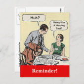 はがきレトロカップルアポイントメントアラーム ポストカード (正面/裏面)