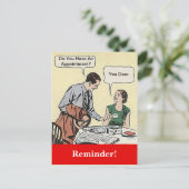 はがきレトロカップルアポイントメント ポストカード (スタンド正面)