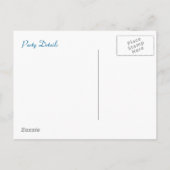 はがきレトロスタイリッシュバースデーパーティ招待状 インビテーションポストカード (裏面)