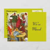 はがきレトロフェスティバル南西に移動した新しい住所 案内ポストカード (正面/裏面)