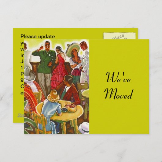 はがきレトロフェスティバル南西に移動した新しい住所 案内ポストカード (正面/裏面)