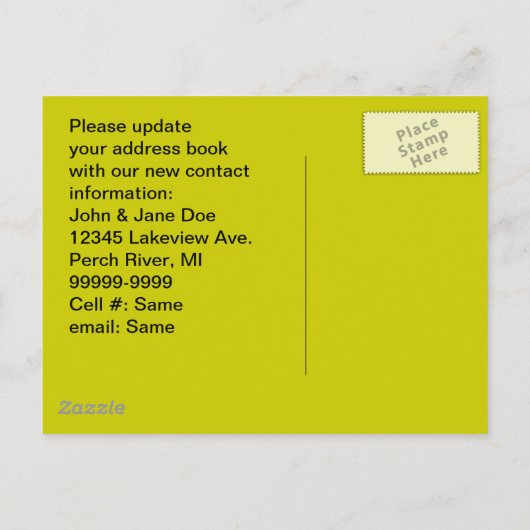 はがきレトロフェスティバル南西に移動した新しい住所 案内ポストカード (裏面)